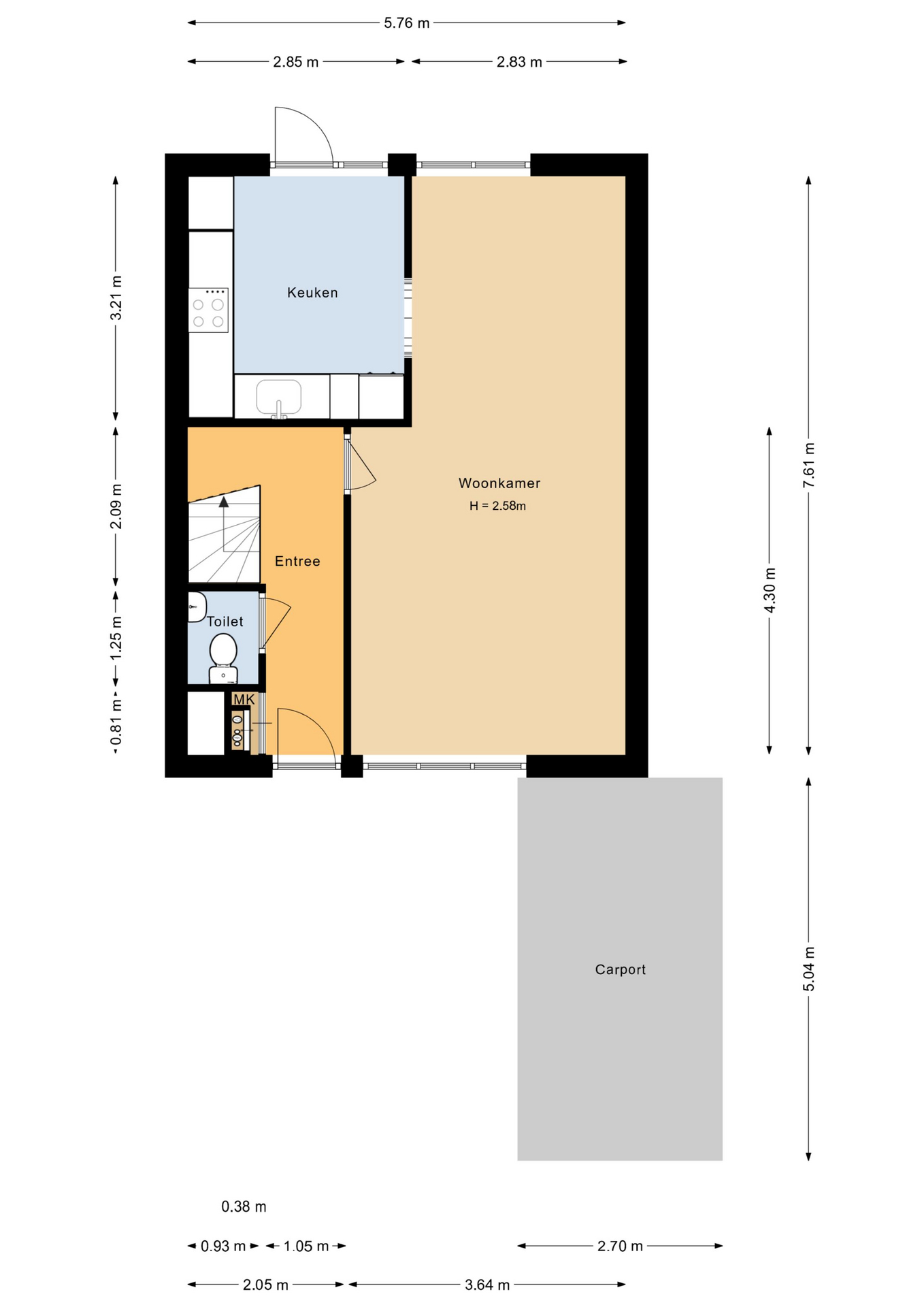 Horst 22 63 - 8225 MC - lelystad-plattegrond-1